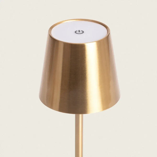 Stołowa lampa Boho ABR-LB-Z-RUSB Abruzzo metal USB dotykowa złota