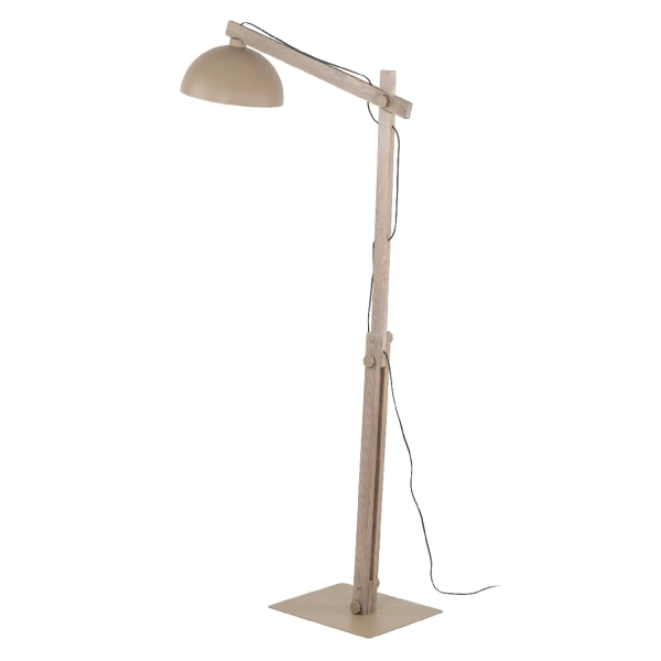 Naturalna podłogowa lampa Oslo Sabia 16130 drewniana beżowy