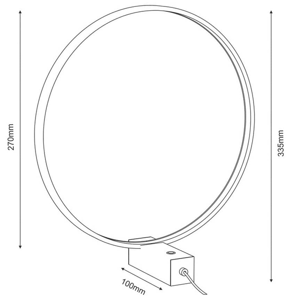 Loftowa lampa biurowa AGARO 2000 Shilo LED 9W 3000K ring czarna