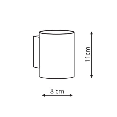 LAMPA ścienna OREGON LP-106/1W BK Light Prestige metalowa OPRAWA loftowy kinkiet tuba czarna