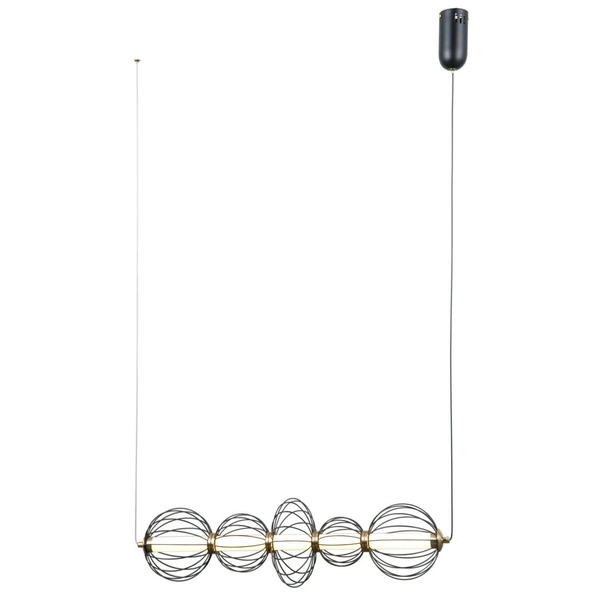 Industrialna lampa wisząca Rabel PND-344221-5-BK LED 90W 3000K czarny