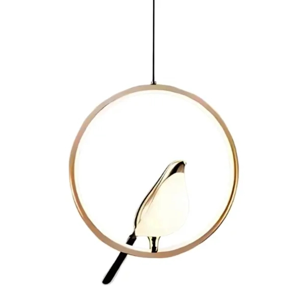 Nowoczesna lampa wisząca Bird LWPB-OK LED 18W 3000K złoty