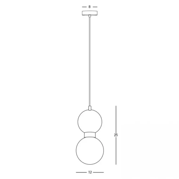 Marmurowa wisząca lampa 23241 kula biała mosiądz czarny
