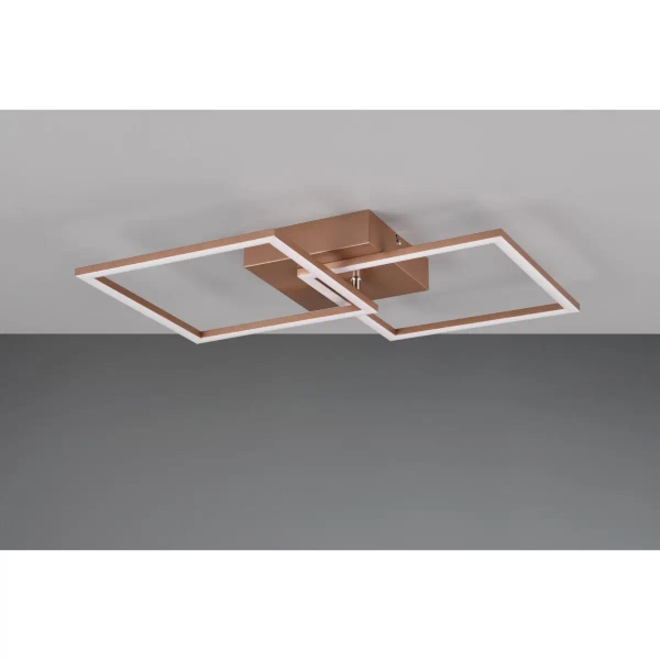 Brązowa lampa TRAIL R64492165 LED 20W 3000K 2250lm kwadratowa