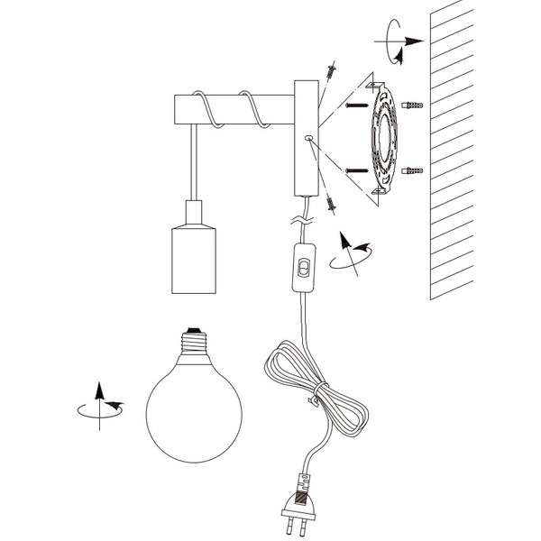 Dziecięca LAMPA ścienna PAULIEN 08227/01/35 Lucide metalowa OPRAWA 1-punktowa kinkiet niebieski