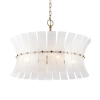 Szklana lampa zwisająca Lancaster P04456BR do salonu mosiądz