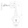 Szklana lampa na ściane Milano ABR-KA-G9 Abruzzo kula złoty biały