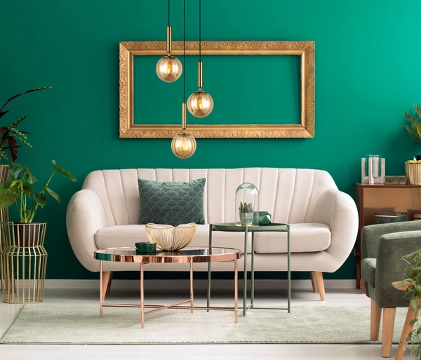 Loftowa LAMPA wisząca RAVENA PND-2324-3A BRO+AMB Italux szklana OPRAWA balls ZWIS kaskada kule mosiądz bursztynowe