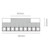 Lampa na listwie Komatsu Dot 6567 Shilo LED 24W 4000K system magnetyczny biała