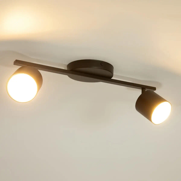 Lampa sufitowa natynkowa Mila 2 41341 do jadalni tuby czarny