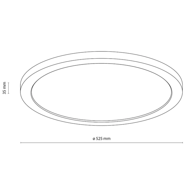 Nasufitowa lampa do łazienki Aqua 18008 LED 45W 3000-6500K round drewniana biała