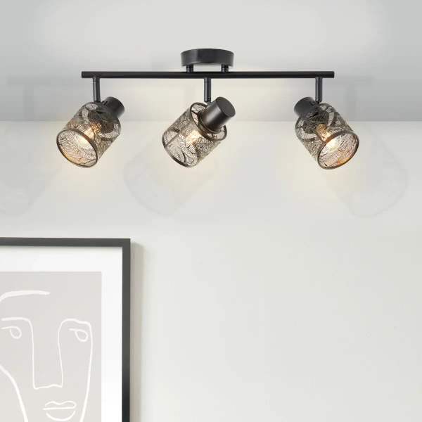 Sufitowa lampa regulowana Bano 99870/76 potrójna czarny