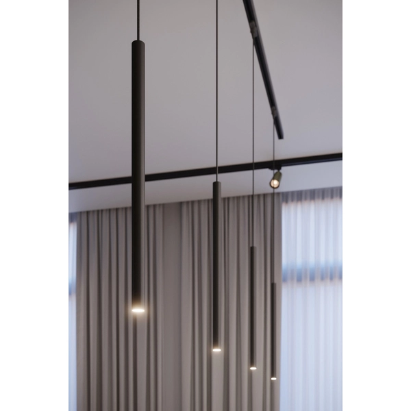 Regulowana lampa sufitowa AURA MYL.00067 do szyny 3-fazowej tubka czarny