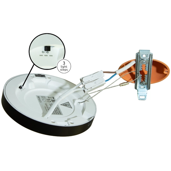 LAMPA sufitowa LASSE 12379-24W Globo metalowa OPRAWA okrągła LED 24W 3000K - 6500K plafon biały