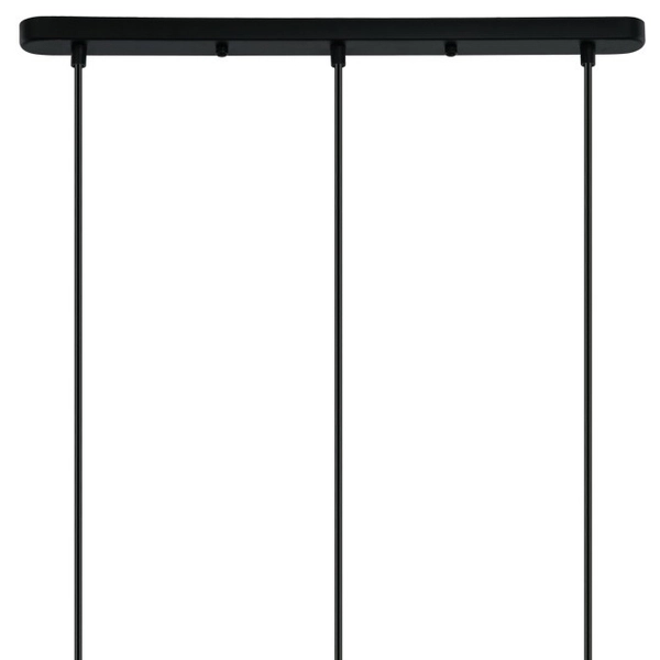 Skandynawska LAMPA wisząca LAMEZIA PND-67594-3-BRO+CL Italux 3-płomienny zwis szklany mosiądz