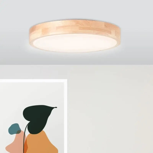 Plafon do salonu Moreen G99636/45 LED 14W 3000-6000K drewniany