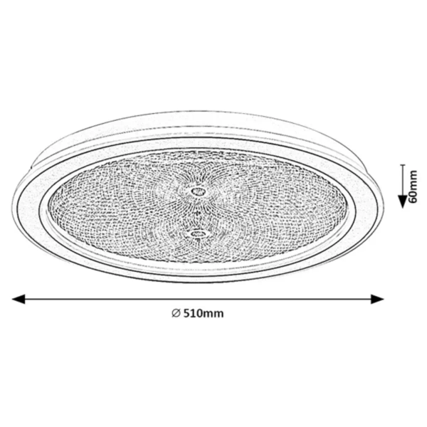 Sufitowy plafon ledowy Zofrael 71282 LED 34W 3000-6500K złoty