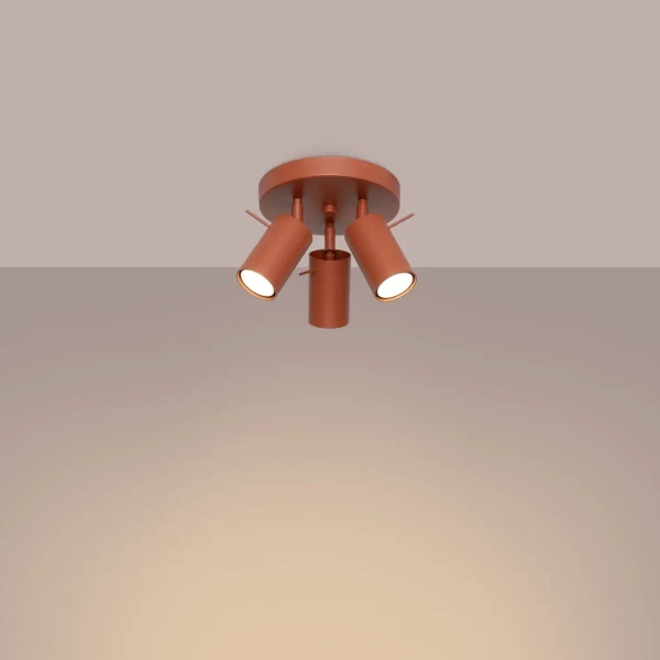 Lampa sufitowa z regulacją RING SL.1509 potrójna terakota