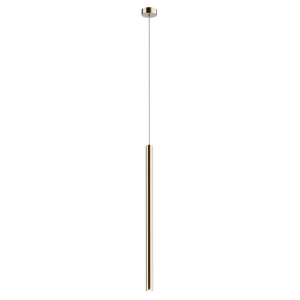 Lampa wisząca LOYA P0461-01A-F7F7 LED 5W 3000K sopel tuba złoty matowy