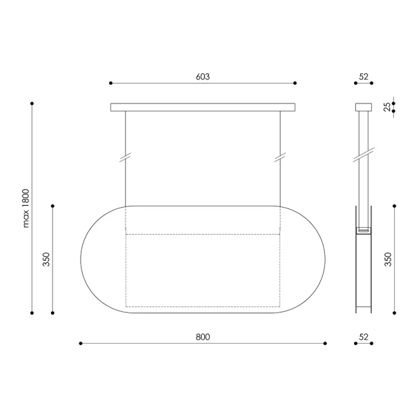 Modernistyczna lampa wisząca Malumi MLA644P2 LED 24W 3000K burgundowy