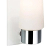 Szklana lampa ścienna Brastad łazienkowy kinkiet chrom biały