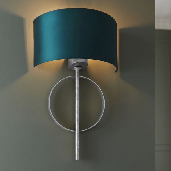 Kinkiet dekoracyjny L&-195222 Light& abażurowy morski srebrny