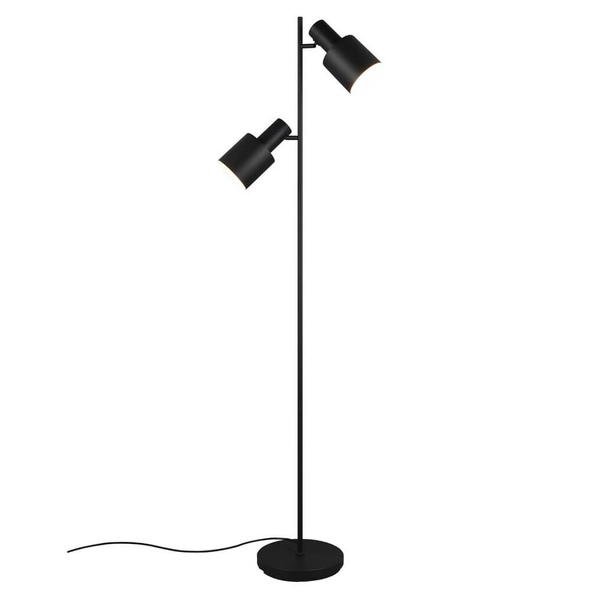 Podłogowa lampa ELIOR DL232419400 Trio reflektorki metalowa czarna