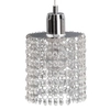 Glamour LAMPA wisząca KET537 metalowa OPRAWA kryształki ZWIS na listwie chrom srebrny
