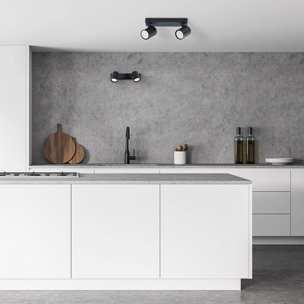 Regulowana LAMPA sufitowa SNOW LP-731/2W BK Light Prestige reflektorowa OPRAWA metalowy plafon tuby natynkowe czarny