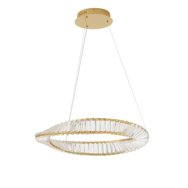 Kryształowa lampa wisząca BAUTA LE42912 crystal LED 36W 3500K złota