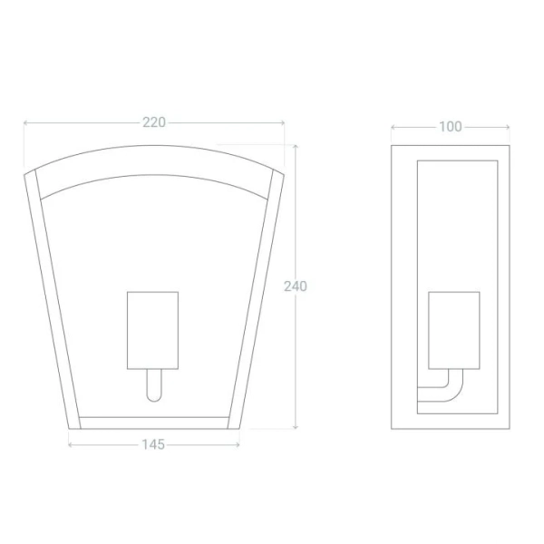 Zewnętrzna lampa ścienna Gardena Moderno ABR-KZN-B-E27 Abruzzo IP44 biały