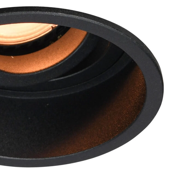 Wpuszczana lampa sufitowa Gralte DL-88290-GU-BK Italux oczko czarna