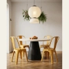 Żółte krzesło do ogrodu PARIS 5900168835856 wys. 86 cm na taras