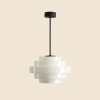 Wisząca lampa nad wyspę Filo Milky 9002PL_G1_M biała czarna