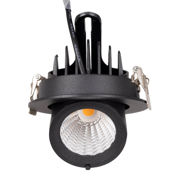 Regulowana lampa wpuszczana RUBIO H0133 Maxlight LED 10W 3000K okrągła czarny 