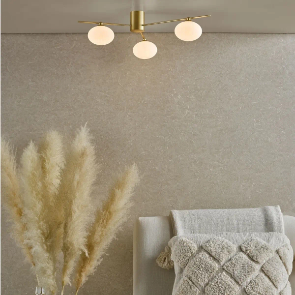 Kulista lampa sufitowa Jasper JAS5335 szklane białe złote