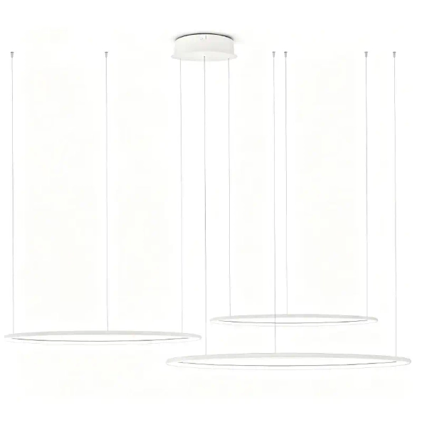 Pierścienie wisząca lampa biała LED 99W 4000K barwa neutralna potrójna SLD/000011/4000/W/L