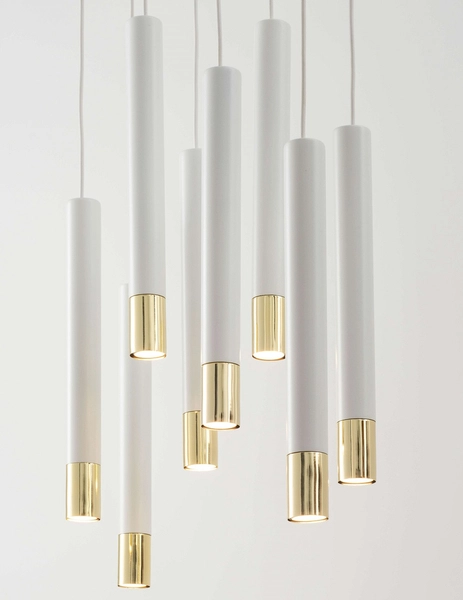 Pokojowa kaskada wisząca Sopel Grand 33391 nowoczesna biała złota