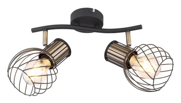 Lampa sufitowa Argusto 54013-2 industrial spoty czarne złote