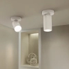 Regulowana sufitowa lampa Bora 1621 metalowa tubka biały