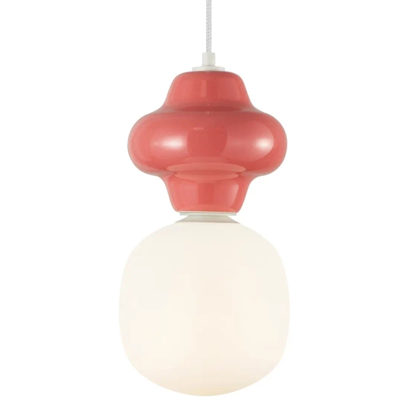 Salonowa lampa zwisająca Latera PND-94331-1L-RED ceramika czerwony