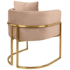 Wypoczynkowy fotel do salonu Chloe Velvet MSE011000303.V13 khaki złoty