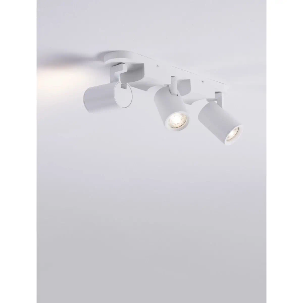 Potrójna lampa sufitowa LUNBIRA LE45661 tubki z regulacją białe