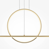 Metalowa lampa wisząca Halo MOD247PL-L49BSK LED 40W 4000K pierścień mosiądz