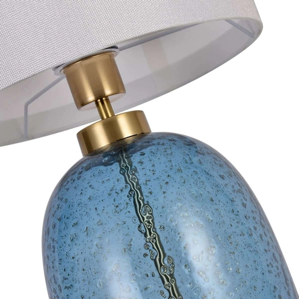 Designerska lampa nocna Amur LP-919/1T blue Light Prestige biała niebieska