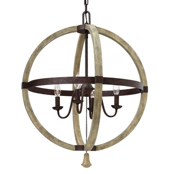 Klasyczna lampa wisząca Middlefield HK-MIDDLEFIELDP4 vintage rdzawa