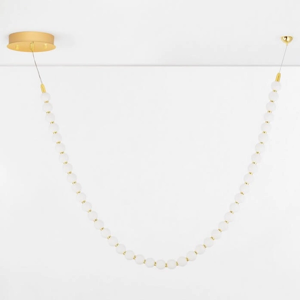 Perłowa lampa zwisająca MOCA LE44209 LED 69W 3000K kule złota biała