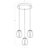 Loftowa lampa wisząca PAMELA AZ6268 LED 15W 3000K przydymiona czarna