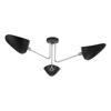 Sufitowa lampa metalowa Sebastian SEB0322 do salonu potrójna czarna