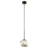 Wisząca lampa glamour Lava 11025 kula do sypialni brązowa bursztynowa